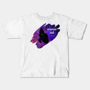 Cosmic Cat Cool Design for Cat and Astronomy Lovers Kids T-Shirt